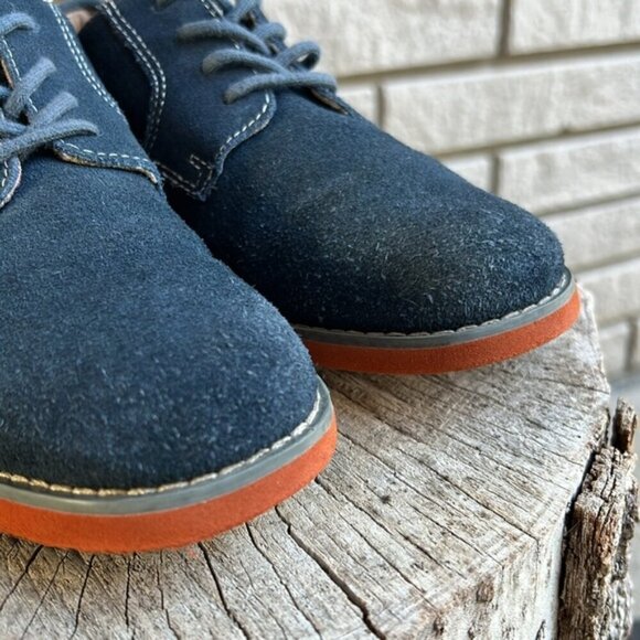 Florsheim Kearney Jr Plain Toe Oxford Blue Suede Shoes Sz 3 - Picture 3 of 9